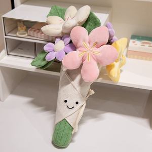 Muñeco de Peluche con Forma de Planta Sosteniendo una Rosa, con Ramo de Rosas, Juguete de Peluche Unisex para Regalo de Acción de Gracias, Regalo Romántico de Amor - Product Image 6