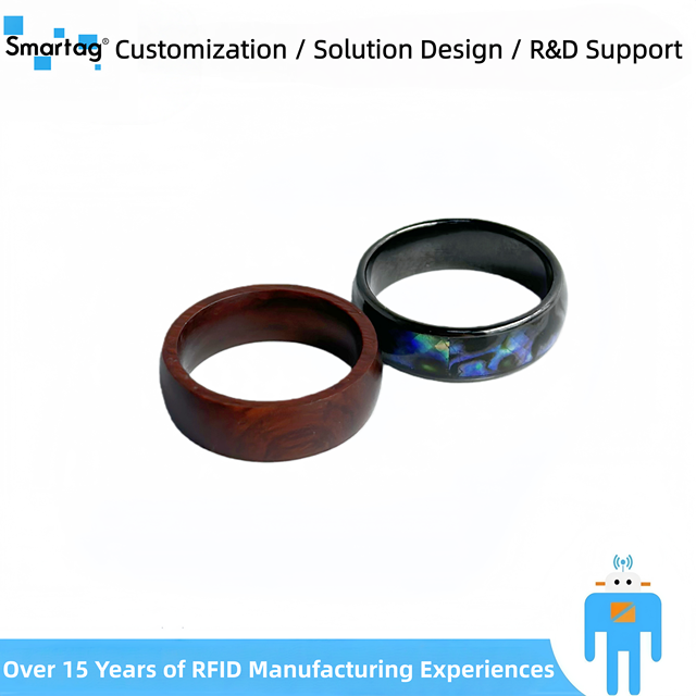 Custom LOGO NFC Ceramic Ring Wearable 13.56mhz Rfid Chip Nfc Finger Ring Smart Ring for Sharing Social Media Business Card