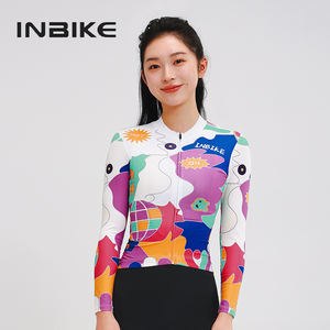 Conjunto de <span class=keywords><strong>Maillot</strong></span> de <span class=keywords><strong>Ciclismo</strong></span> Personalizado para Mujer, Ligero, Cortavientos, Tallas Grandes - Tejido Transpirable de Secado Rápido, Protección UV y Elástico en Cuatro Direcciones - Product Image 1