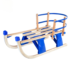 Traîneau à neige pour enfants personnalisé en gros direct d'usine traîneau en <span class=keywords><strong>bois</strong></span> pliable avec dossier plié en 5 secondes 110cm - Product Image 3