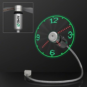 Portable USB Powered Interface <b>Clock</b> Desk Fan Smart <b>LED</b> Light <b>Clock</b> - Product Image 4