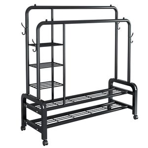 Portant à vêtements sur pied en métal personnalisé, robuste, avec <span class=keywords><strong>rail</strong></span>, <span class=keywords><strong>pour</strong></span> présentation <span class=keywords><strong>de</strong></span> vêtements en magasin et mobilier <span class=keywords><strong>de</strong></span> salon - Product Image 5