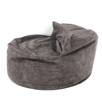 Grands sacs de haricots à mémoire de forme, mobilier de canapé rond en coton doux, housse de pouf géant de jeu, pouf