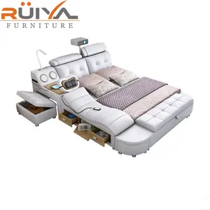 multipurpose bedroom modern smart-bed king smart bed with projector