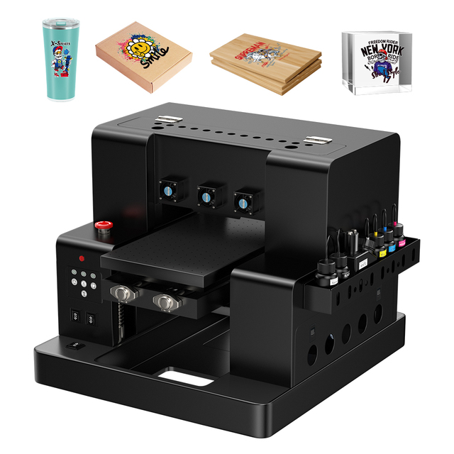 ColorSun Digital Flatbed Printer A4 UV Machine LED Inkjet Flatbed Printer Dtf Sticker Printer for Digital UV Printing