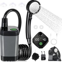 Robinet électrique au design moderne, ensemble de douche extérieure, pomme de douche portable rechargeable pour le camping, les chantiers de construction, les dortoirs