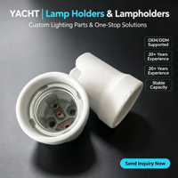 Harga pabrik langsung F6M tempat lampu keramik soket lampu porselen E27