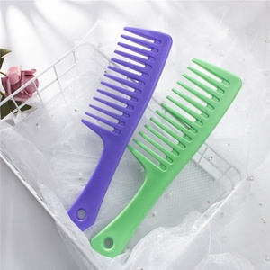 Offre Spéciale coupe de cheveux humide barbier cheveux lisseur peigne grand peigne à dents larges longs coiffure cheveux bouclés peignes - Product Image 4