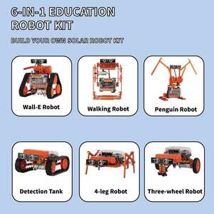 ヨーロッパの学校プロジェクト 6 in 1 プログラミングDIYセンサー電子STEMロボット教育キット 子供向けコーディング学習用 - Product Image 2