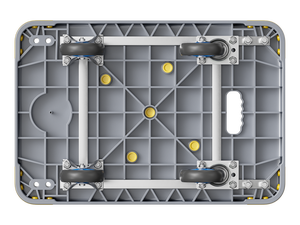 दैनिक कार्गो परिवहन के लिए प्रबलित तल संरचना के साथ थोक उच्च गुणवत्ता वाले फोल्डेबल प्लास्टिक ट्रॉली - Product Image 3