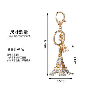 Portachiavi Decorativo con Strass <span class=keywords><strong>a</strong></span> Forma di Torre <span class=keywords><strong>Eiffel</strong></span> di <span class=keywords><strong>Parigi</strong></span>, Regalo Promozionale, Souvenir - Product Image 5