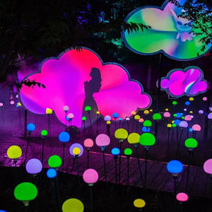 Luce di respirazione del dispositivo interattivo arcobaleno con sfera luminosa circolare personalizzata - Product Image 5