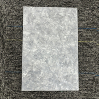 Feuille acrylique stratifiée en film PVC en celluloïd blanc nacré de 3 mm d'épaisseur pour la découpe au laser et la fabrication de sous-verres, de bijoux et de perles
