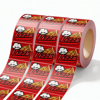 Autocollants personnalisés pour boîtes à pizza, étiquettes adhésives en vinyle imperméables et résistantes aux rayures pour l'emballage alimentaire à emporter