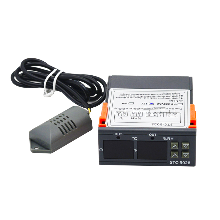 STC-3028 AC110-220V Display Dual Adjustable Temperature Regulator Digital Switch Temperature and Humidity Controller(图1)