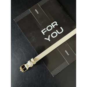 Cinturón Delgado para Mujer Fiori, Hebilla de Doble Punta, Estilo Casual de PU Color Cobre - Product Image 1