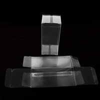 Boîte cadeau en plastique Transparent personnalisé 10cm emballage cadeau petit carré pliable rectangulaire PP PVC Transparent boîte en plastique Transparent