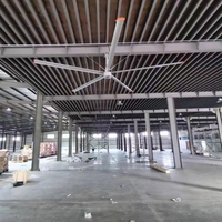 Ventiladores Industriales HVLS de Gran Volumen y Baja Velocidad, Ventilador de Techo BLDC para Almacenes Grandes, Ventilador de Techo para Fábricas Industriales