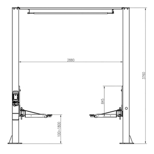 Sollevatore Idraulico per Auto a Due Colonne e Doppio Cilindro di Alta Qualità per Spedizione DDP (Tasse Doganali Incluse)-SINOMAKE SM-L40 - Product Image 3
