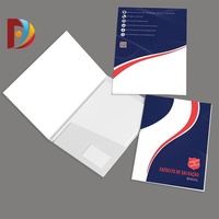 Dossier de présentation personnalisé A4 avec 1 pochette, finition mate, pour l'école, les affaires ou l'organisation de documents