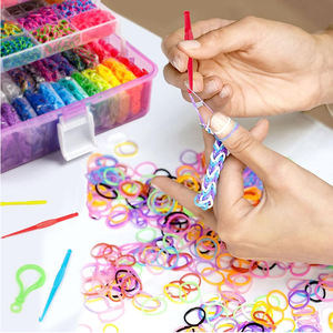 रबर बैंड ब्रेसलेट किट हथकरघा शिल्प कला सीखने के लिए तैयार करने वाले बच्चों के लिए आर्ट आर्ट क्राफ्ट शैक्षिक खिलौने के लिए सेट - Product Image 3