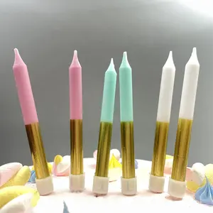 New style wedding favors decorations adult birthday cake party candles Colorful Stick Birthday Candle With Holder