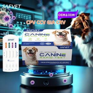Safvet 신속 테스트 키트 Cpv Cdv 디스템퍼 파보 바이러스 지아르디아 렙토 수의사 심장 벌레 Ehr Bab Ana Lsh 라임 Chw Babesia 테스트 키트 개 - Product Image 3