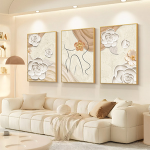 Pintura en lienzo de Arte Abstracto nórdico, arte mural, decoración del hogar, murales de paisaje de lujo, arte mural, sala de estar - Product Image 5