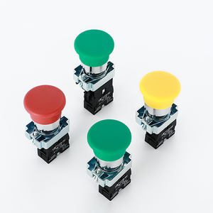 Bouton poussoir de démarrage/arrêt du moteur étanche YIJIA 22 mm XB2, tête de champignon rouge et verte - Product Image 1