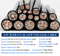 Cable de alimentación de bajo voltaje con núcleo de cobre aislado XLPE revestido de PVC 0,6/1kV para uso industrial