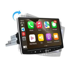 Universal 360 Rotation Android 13 Car 1 Din Radio 10'' GPS BT Video Multimedia Android Auto Player Carplay Auto