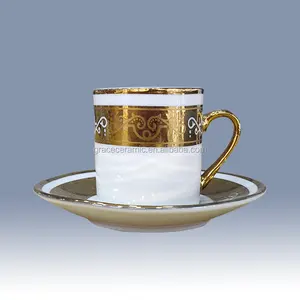 सस्ते अरबी पाकिस्तान तुर्की चाय कप 90cc विद्युत छोटे सिरेमिक कॉफी कप सेट