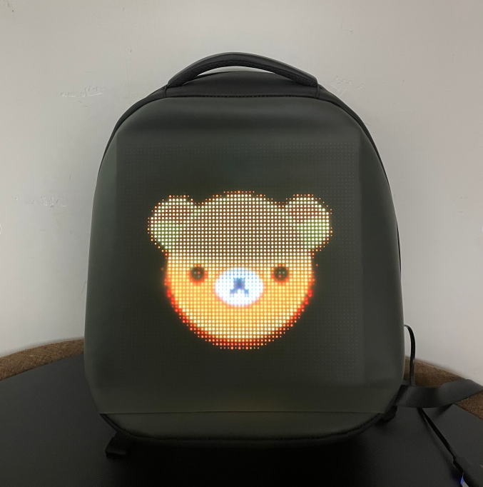 Rave Neon Bendable Led Programmable Screen Backpack Smart APP Controlled Outside Waterproof Sport Bag