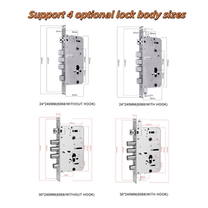 An ninh tuya Wifi điện tử Vân tay khóa từ xa mở khóa thẻ kỹ thuật số <span class=keywords><strong>Key</strong></span> cerradura intelligente ttlock khóa cửa thông minh - Product Image 4