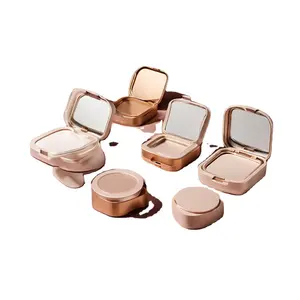 Caixa compacta de plástico para blush cosmético vazio personalizado, caixa de sombra transparente para uso em recipientes de cosméticos e maquiagem facial