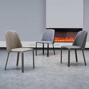 Sillas de Cocina Modernas, Cómodas y Duraderas, Tapizadas en Tela Personalizada o Cuero Sintético, con Respaldo Curvo, para Comedor - Product Image 2