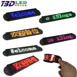 Telefon kontrolü hareketli mesaj esnek Led ekran Mini Led levhalar şapkalar ayakkabı çantaları parlayan kaydırma esnek LED ekran şerit