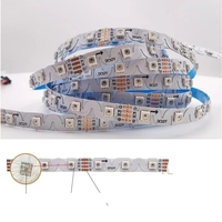 Lampu LED ZigZag RGB RGBIC DC5V DC12V Bentuk S 60/120 LED Addressable WS2811 WS2812 2815 S Strip Light untuk Papan Reklame