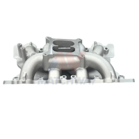 Nuevo Colector de Admisión MATCHWAY Performance para Motor de Bloque Pequeño 302 351 Cleveland, de Aluminio Satinado de Doble Plano con Espacio de Aire
