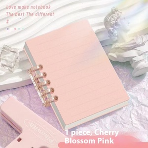 Cheap Hotselling Morandi A7 Size Student Line Spiral Bound Durable Loose-leaf Refillable <strong>Notebooks</strong> <strong>with</strong> <strong>Index</strong> Pocket PU Cover - Product Image 5