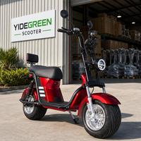 Scooter électrique Citycoco B2B 1000W, autonomie maximale de 60 km, suspension hydraulique avant et arrière