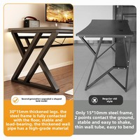 Bureau d'ordinateur moderne pour la maison et le bureau Table de sport électronique avec chaise confortable Établi d'étude simple dans la chambre à coucher Panneau de style bois