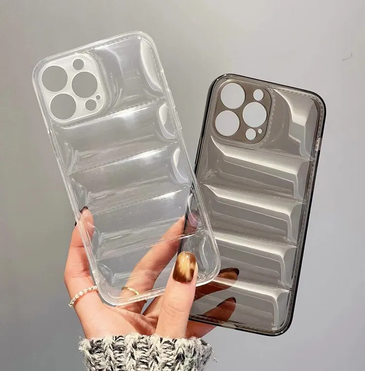 Crystal Heiß-Aus-Puffer-Hülle für iPhone für 14 Plus For14Pro Max Weichberührungs-Pufferjacke Material stoßfeste Pufferhülle klar