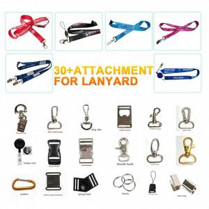 <b>Personalized</b> High Quality Low Price Nylon Lanyard <b>Keychain</b> Pink Polyester Custom Nylon Neck Strap - Product Image 2