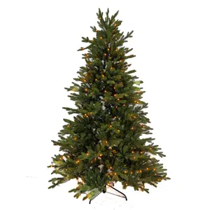 Support en métal personnalisé articulé pré-éclairé PE PVC Arbol de Navidad Kerstboom arbre de noël pour le nouvel an fête à la maison