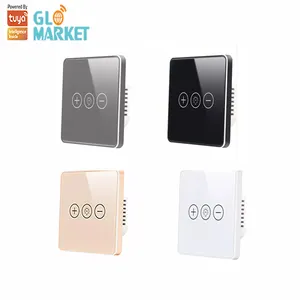 Glomarket Tuya Wifi Smart Switch Wireless Glass Crystal Panel Touch Wall Smart Switch Dimmer Wi-fi Light For Smart Home