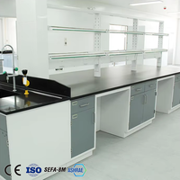 Table de laboratoire de chimie physique de l'université Mobilier de laboratoire personnalisé Banc de travail en acier inoxydable avec tiroirs