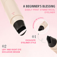 Eyeliner liquide en forme de cœur à double embout, waterproof, longue tenue, anti-bavures, marque privée, vente en gros en vrac