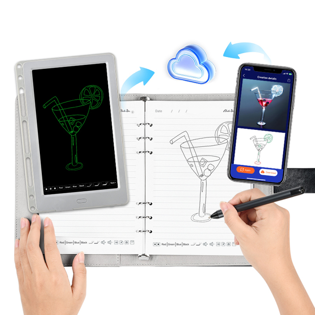Factory Wholesale 3 In1 Ai Notebook Writing Tablet Draw AI Generates Effect Pictures Smart Pen Meetings Recording Smart Notebook