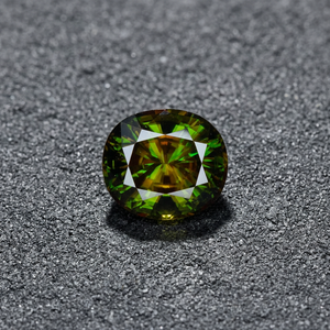 Esfero Verde Cromado Natural de Corte Ovalado de Precisión Excelente de 4.22 CT, 10.6x9.5x6.2mm, con Juego de Color/Fuego, Skardu Pakistán - Product Image 4